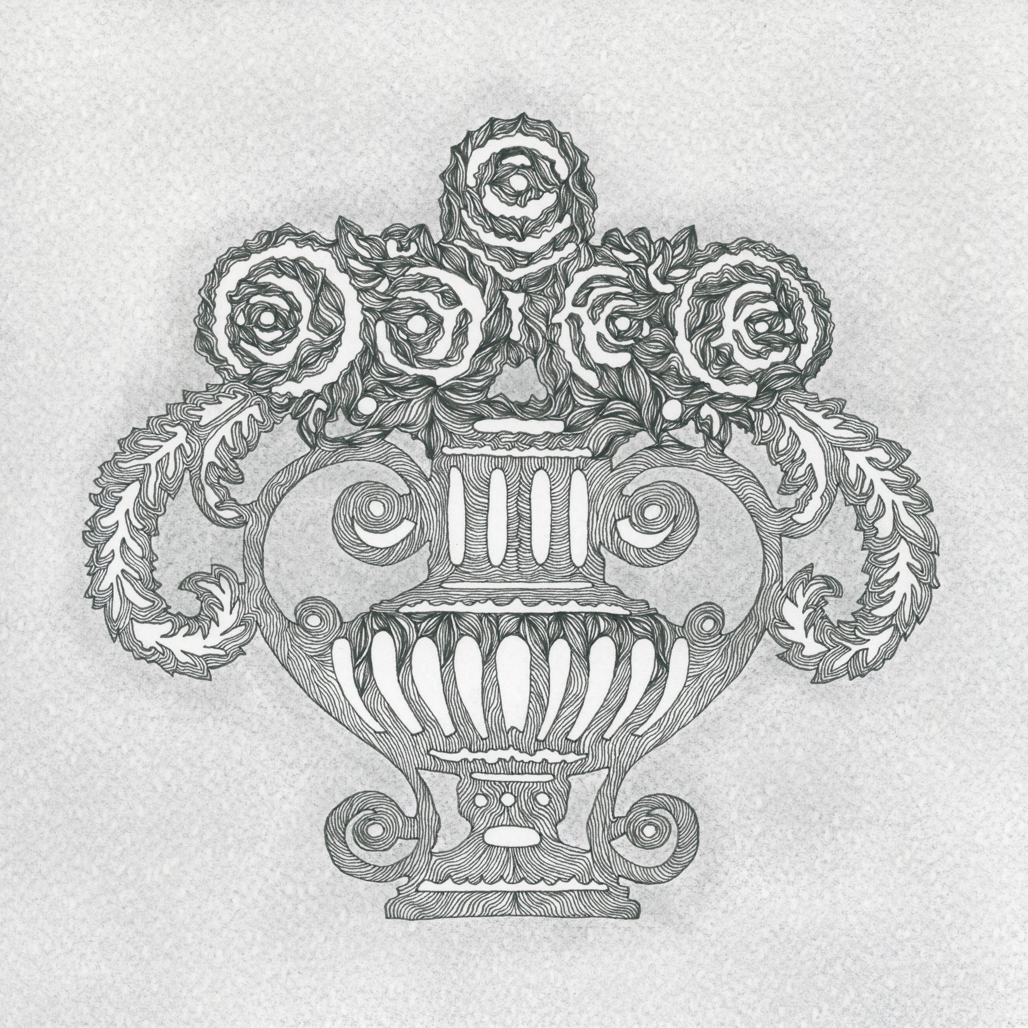 VASE OF ROSES (Original Drawing)