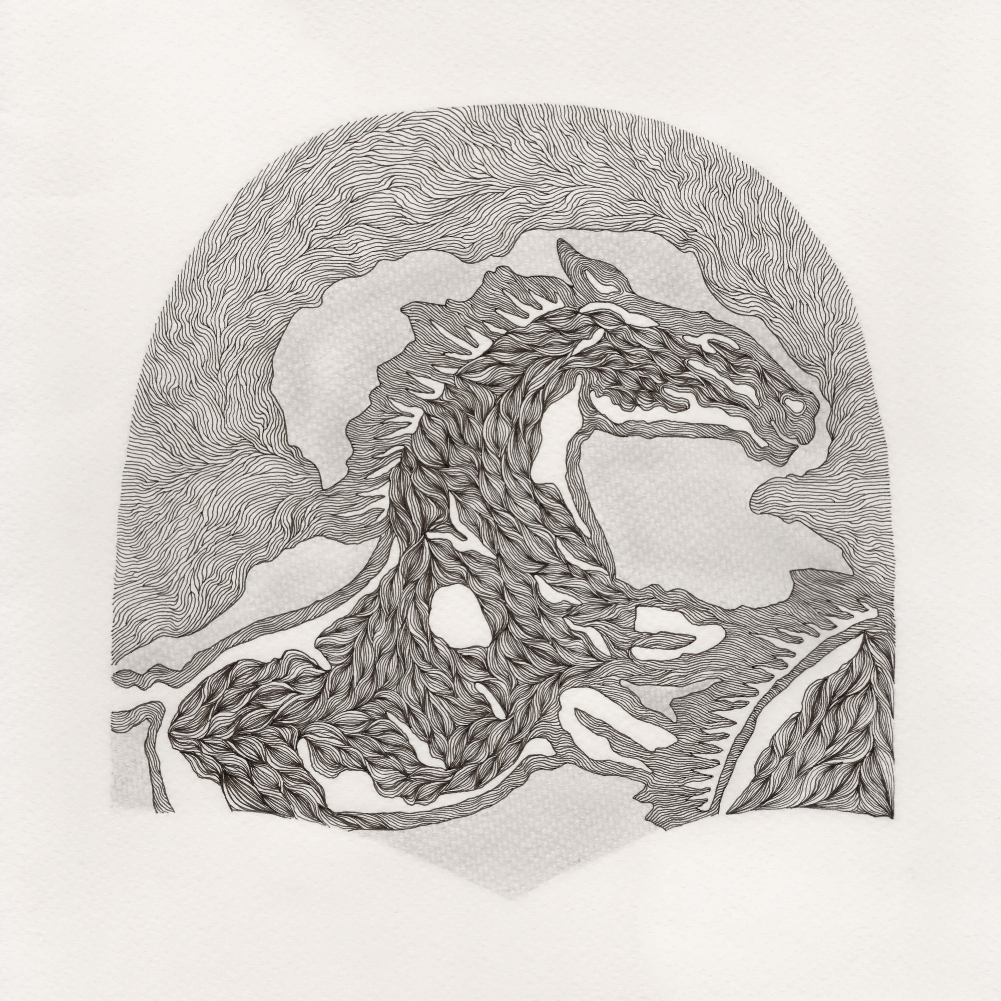 SINGLE HORSE (Original Drawing)