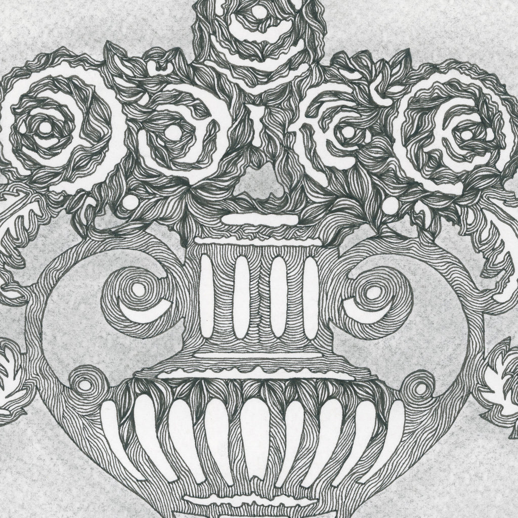 VASE OF ROSES (Original Drawing)