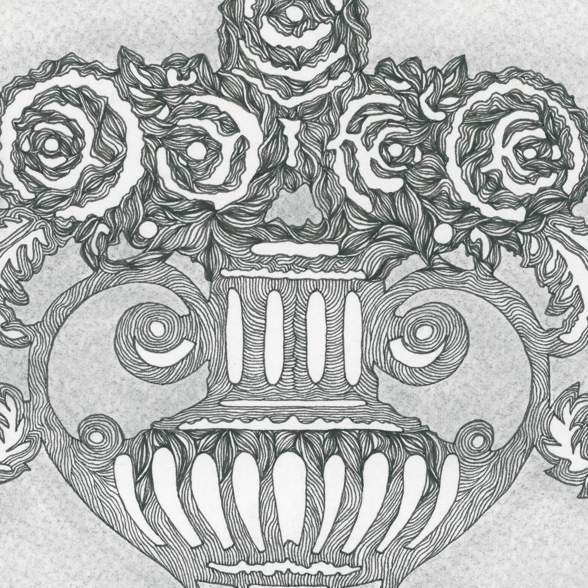 VASE OF ROSES (Original Drawing)