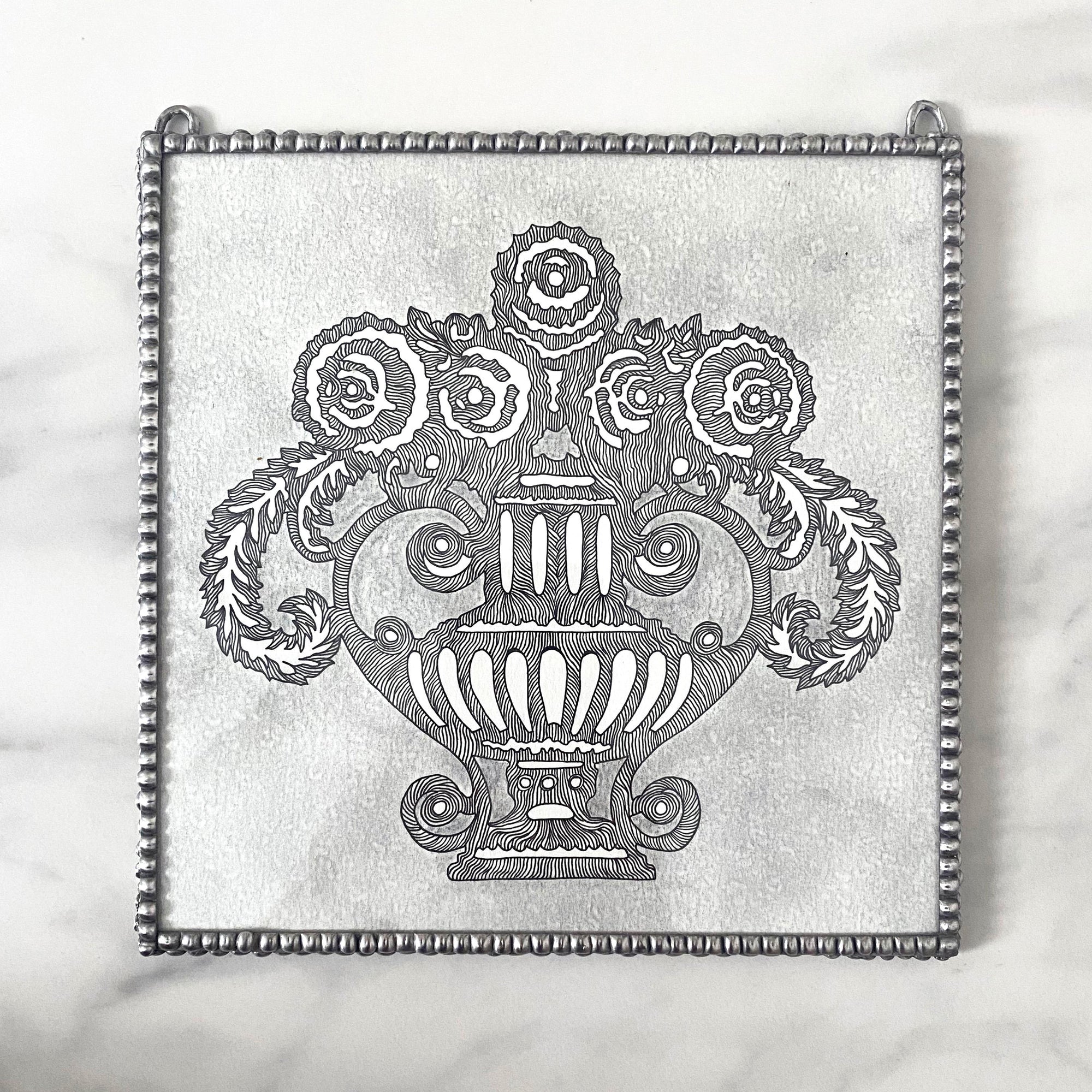 VASE OF ROSES (Wall Charm)