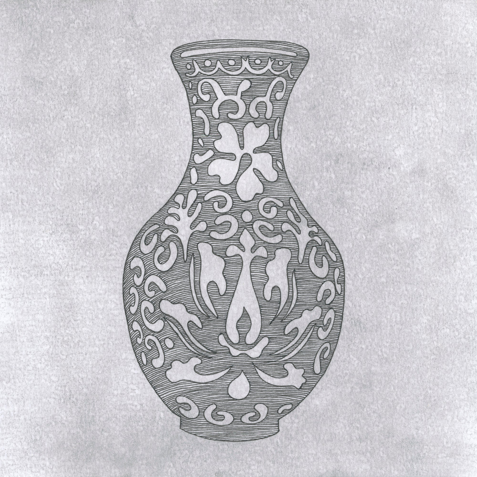 CHINESE VASE I (Original Drawing)