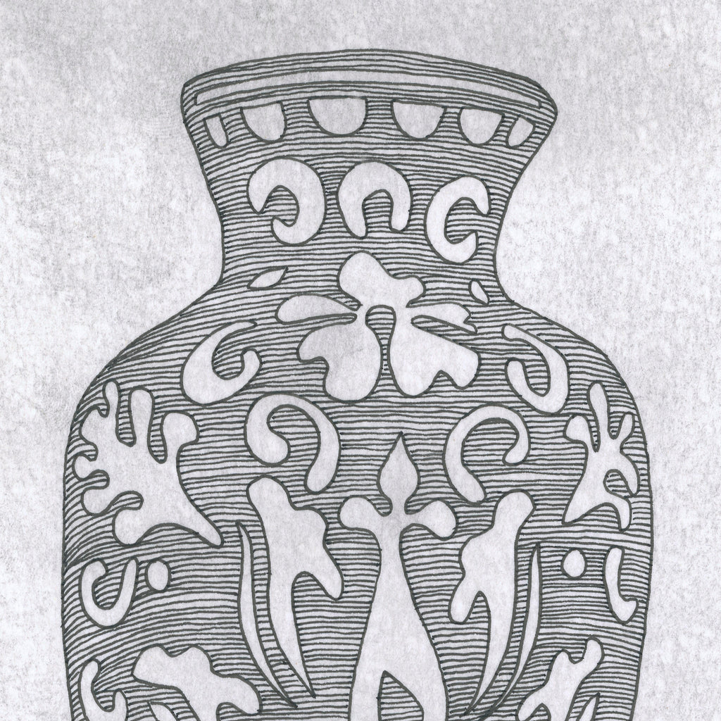 CHINESE VASE II (Original Drawing)