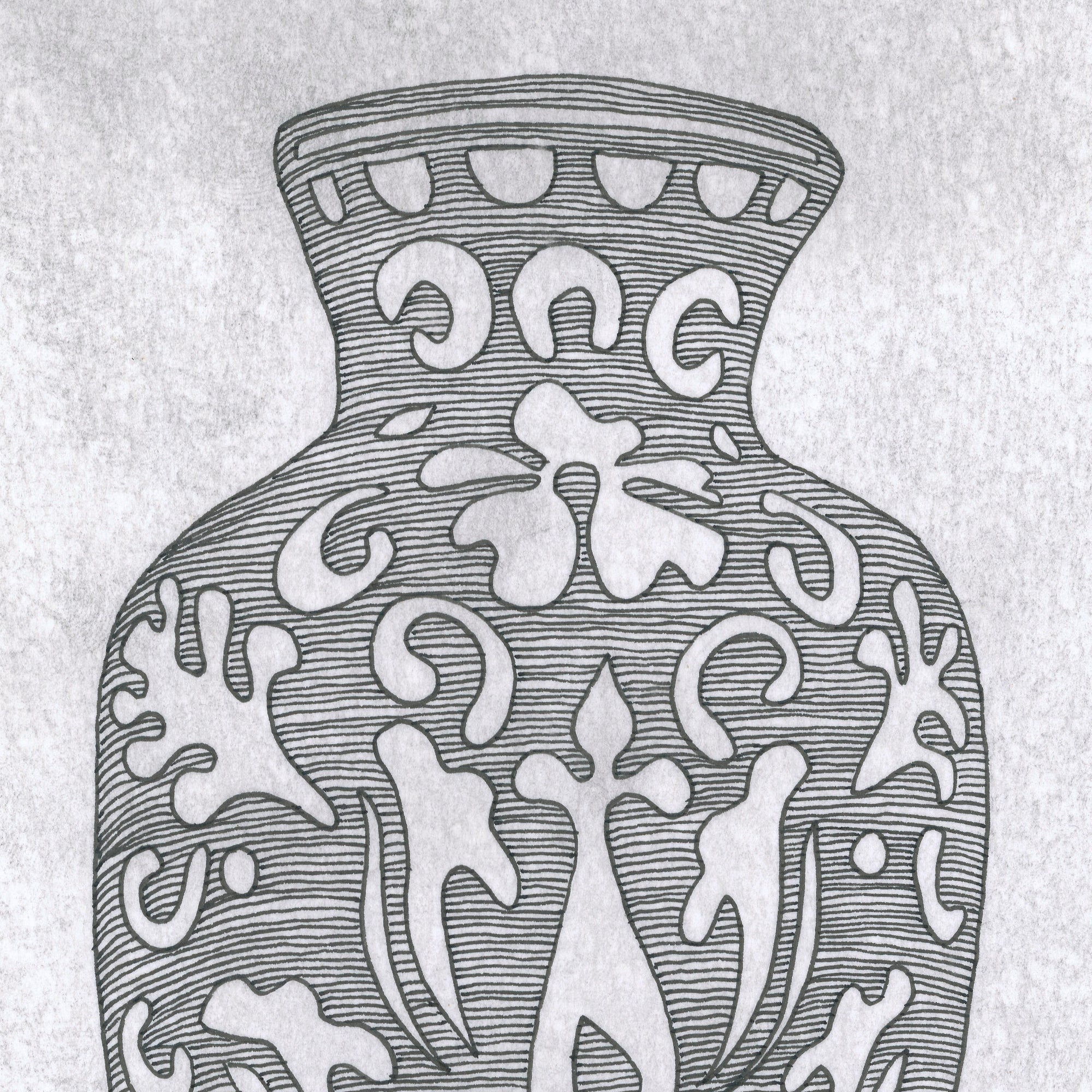 CHINESE VASE II (Original Drawing)